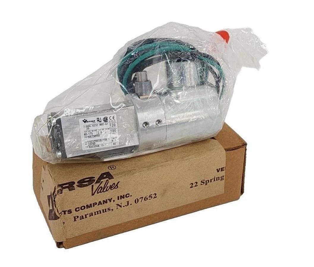 Used NIB VERSA ASG-4232-MAE-A120 FOUR-WAY VALVE WATTS: 8.7