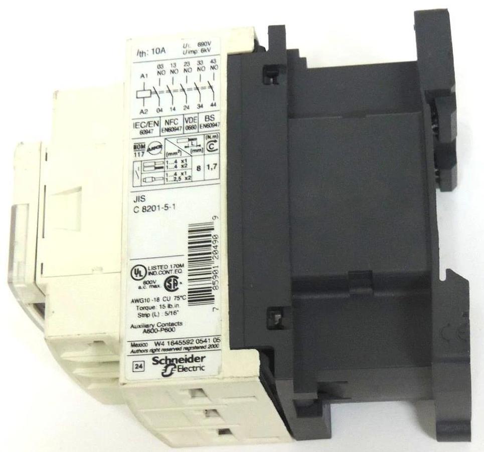 Used TELEMECANIQUE CAD50G7 RELAY 120V, 50/60HZ