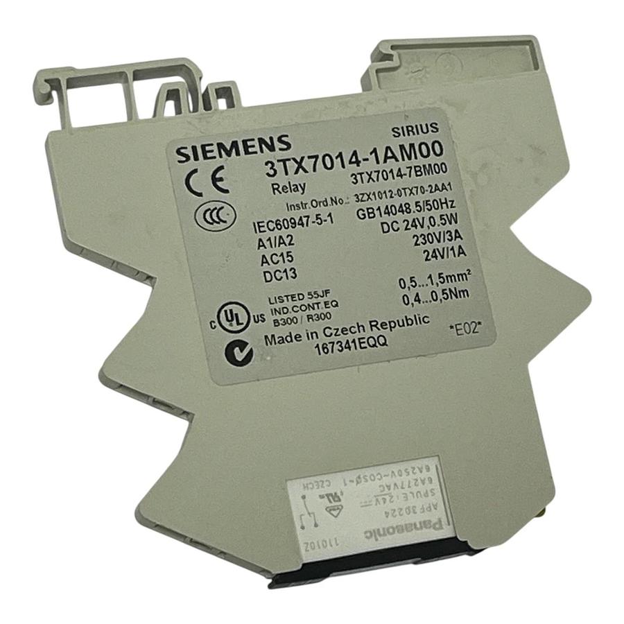 Lot of 4 Siemens 3TX7014-1AM00 Interface Relays 24V AC/DC New Surplus