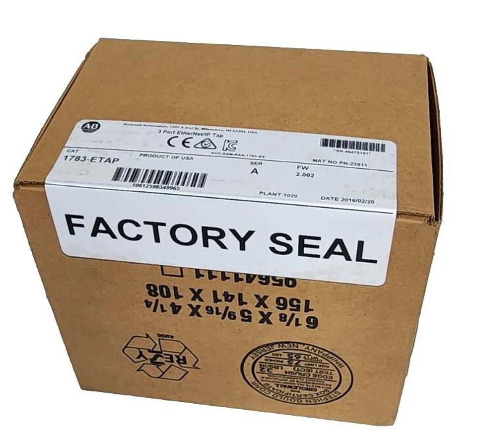 Used FACTORY SEALED ALLEN BRADLEY 1783-ETAP 3-PORT ETHERNET/IP TAP SER. A