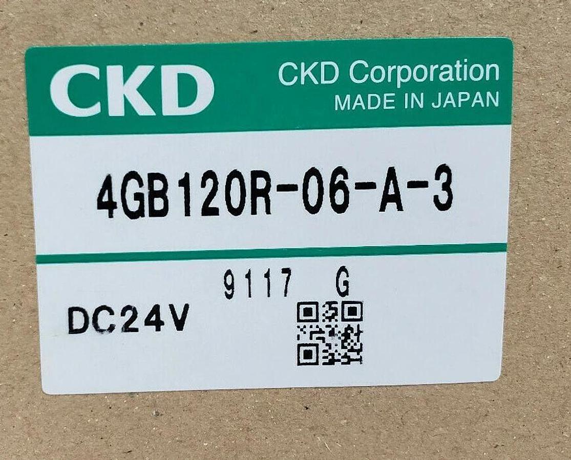 Used NIB CKD 4GB120R-06-A-3 SOLENOID VALVE, 4G SERIES, 24VDC, 4GB120R06A3
