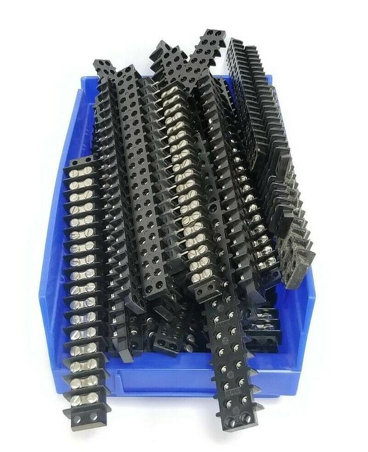 Used ~SEVEN POUNDS 7LBS OF ASSORTED SIZE CINCH WIRE TERMINAL BLOCKS / CONNECTORS