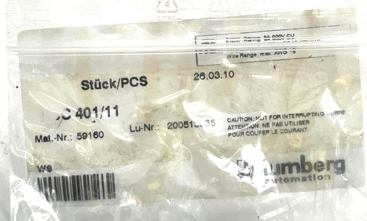 Used 2 LUMBERG AUTOMATION RSC 401/11 7/8" 4-Pin Male Power Field Attachable Connector