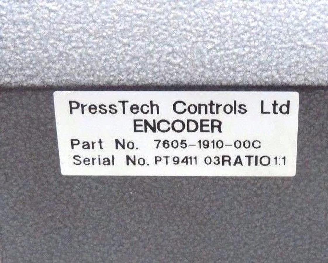NEW PRESSTECH CONTROLS LTD 7605-1910-00C ENCODER RATIO 1:1, 7605191000C