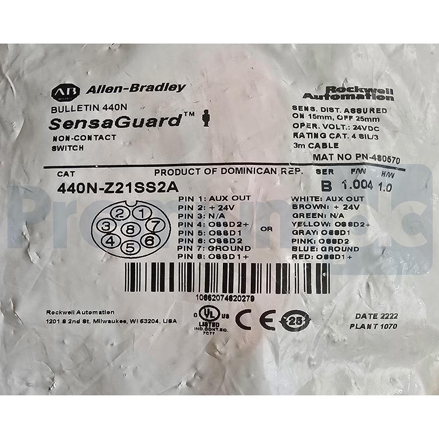 Used Allen Bradley 440N-Z21SS2A /B SensaGuard Non-Contact Interlock Switches NSMP