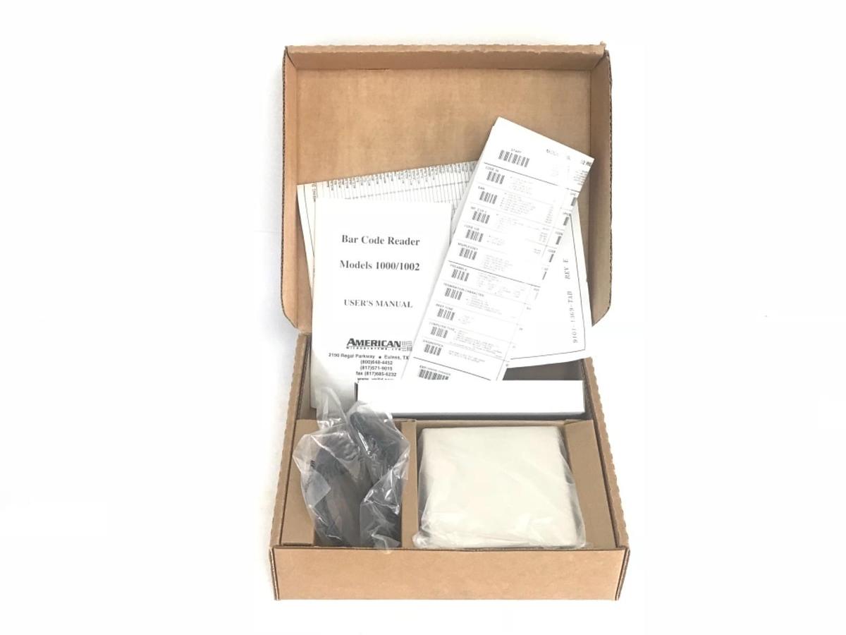 NIB AMERICAN MICROSYSTEMS 1000/1002 MICROSCANNER CARD READER W/ WAND READER