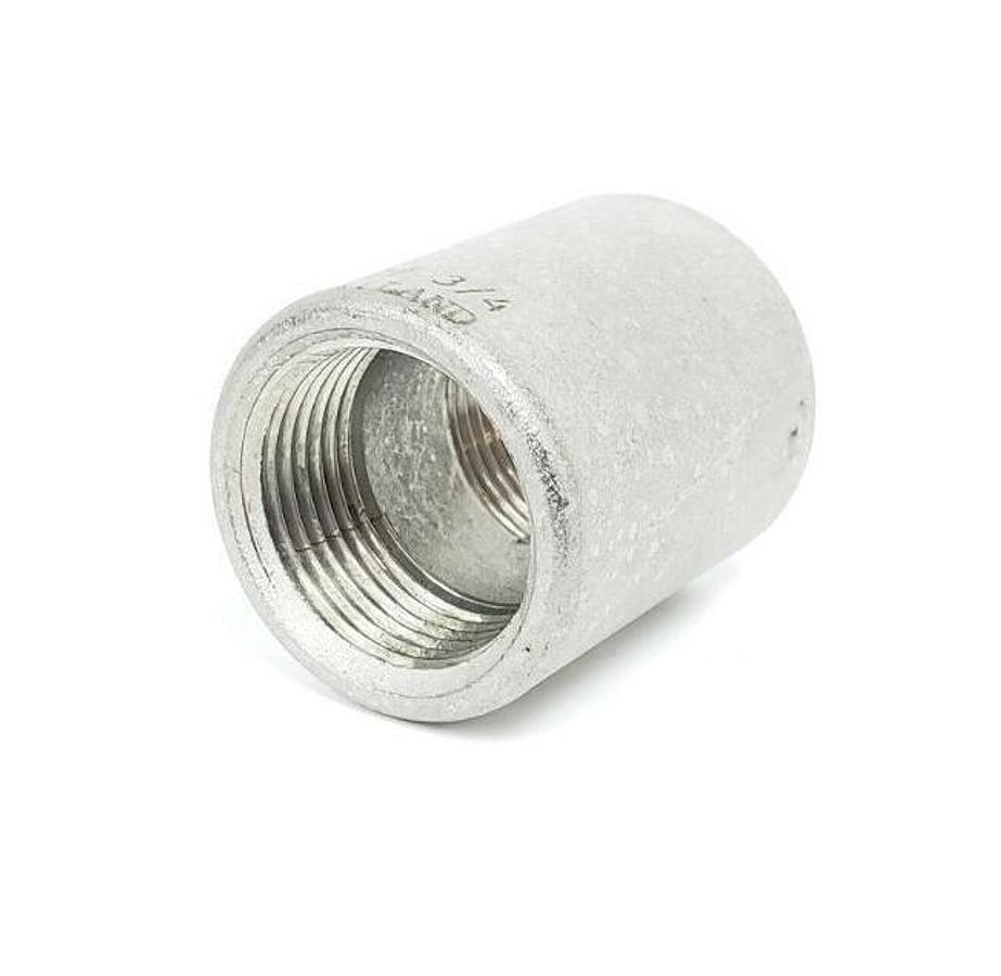 Used LOT OF 3 NEW GENERIC 304-150#-3/4 COUPLINGS, 304 STAINLESS STEEL, 150#, 3/4"