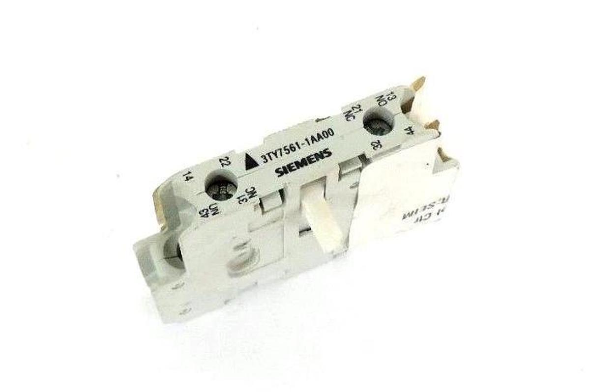 Used SIEMENS 3TY7561-1AA00 AUXILIARY CONTACT SWITCH 3TY75611AA00