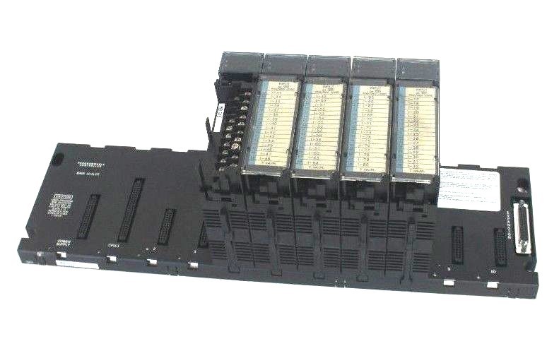 Used GE FANUC IC693CHS391H 10 SLOT RACK W/ (4) IC693MDL645D & (1) IC693MDL740E