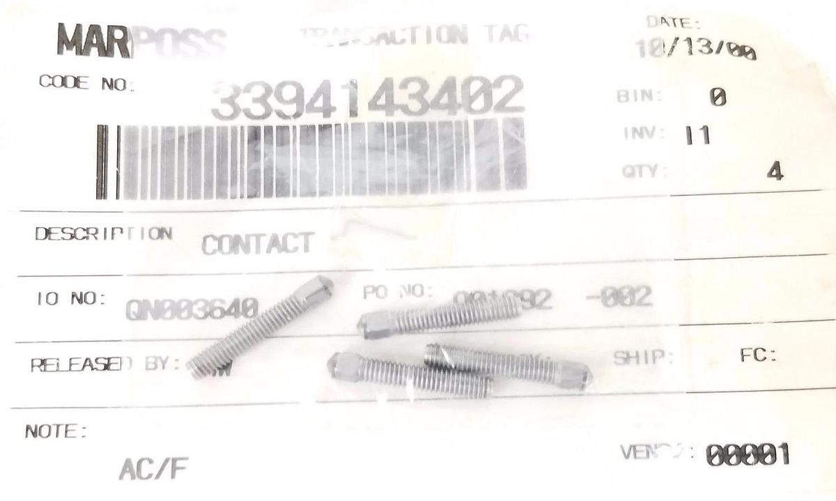 LOT OF 4 NEW MARPOSS 3394143402 CONTACTS