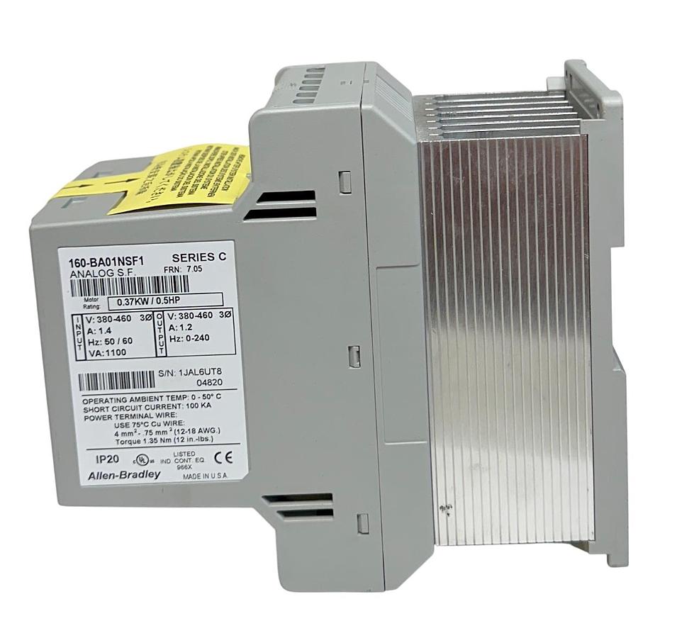 Used ALLEN BRADLEY 160-BA01NSF1 /C SSC ANALOG MODEL DRIVE .37kW/.5HP 380-460V NSMP