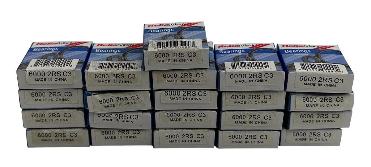 21 ReliaMark 6000 2RS C3 / 60002RSC3 DEEP GROOVE BALL BEARINGS RUBBER SEAL NSMP