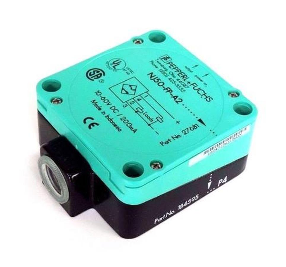Used NIB PEPPERL + FUCHS NJ 50-FP-A2-P4 PROXIMITY SENSOR 020236, 10-60V, 200MA, 27681