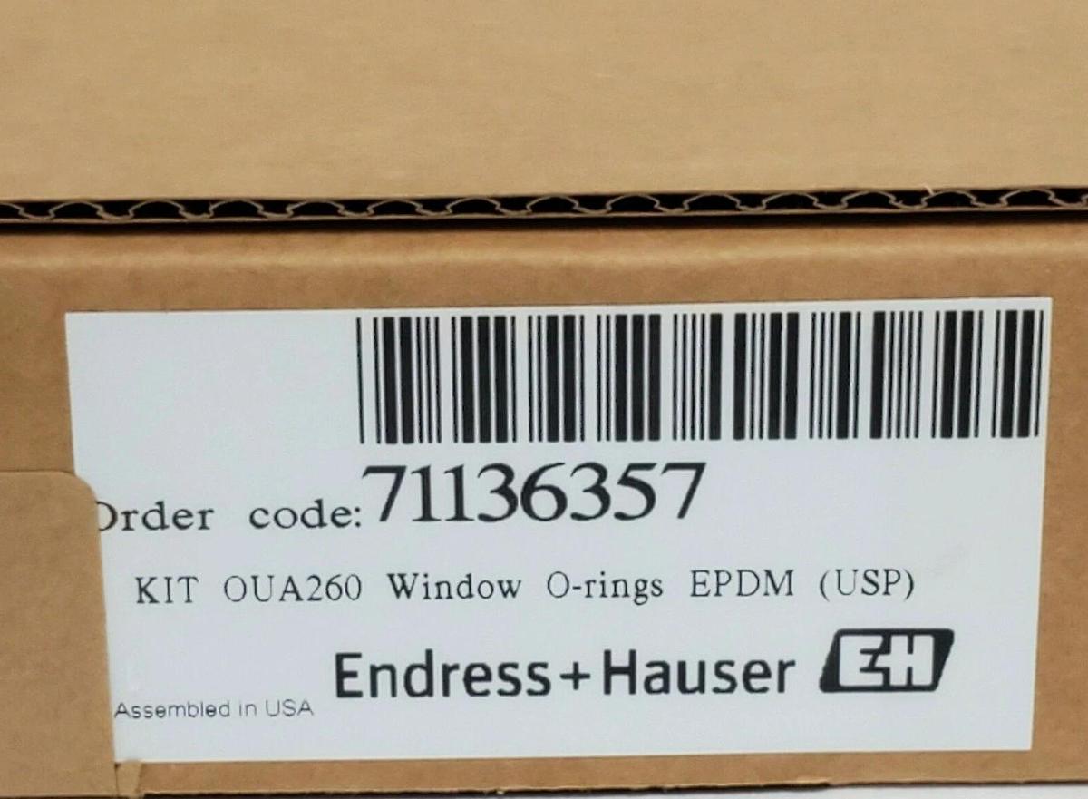 Used NIB ENDRESS + HAUSER KIT OUA260 WINDOW O-RINGS EPDM (USP) 71136357