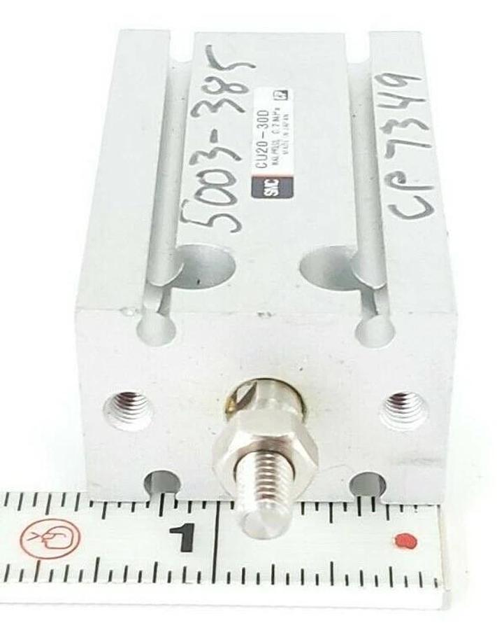 Used SMC CU20-30D DOUBLE ACTING CYLINDER FREE MOUNT 20MM CU2030D, 0.7 MPa