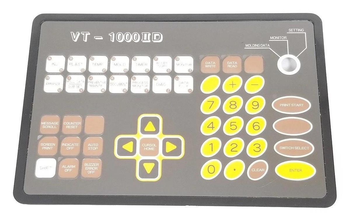 Used FUJI ELECTRIC VT-1000 II D KEYBOARD PANEL MEMBRANE ONLY