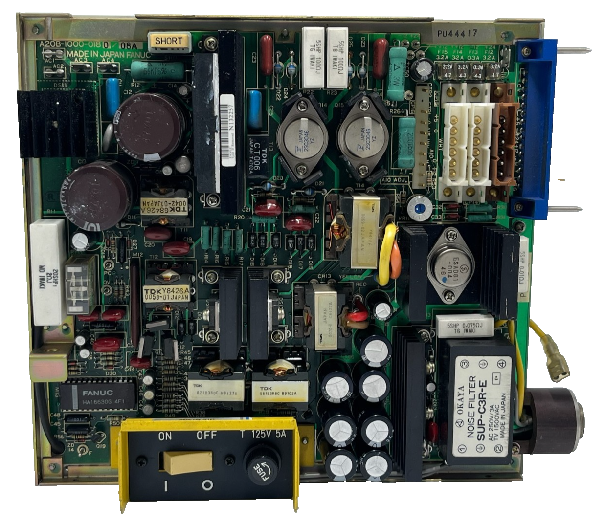 Used Fanuc A20B-1000-0180/08A Power Supply Unit PCB A20B-1000-0180 Repaired