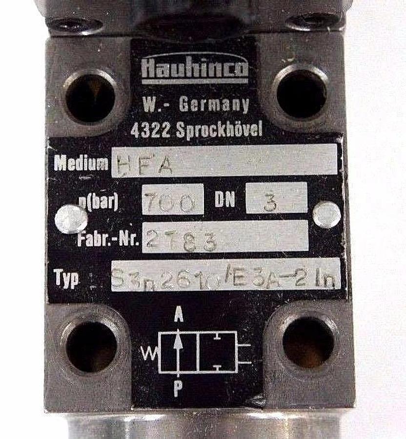 Refurbished REPAIRED HAUHINCO S3N2610/E3A-2IN SOLENOID VALVE MEDIUM HFA, FABR. NR. 2783