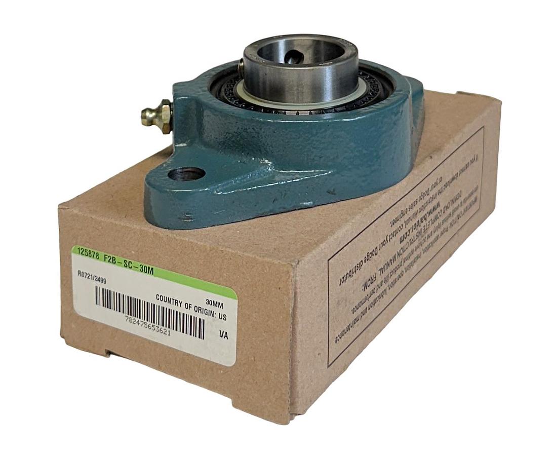 Used NEW DODGE F2B-SC-30M / 125878 FLANGE-MOUNT BALL BEARING 30mm NSMP