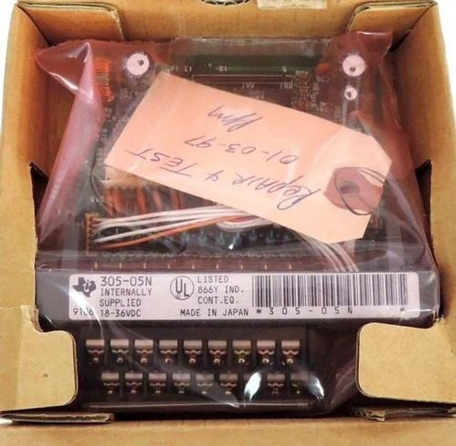 Used REPAIRED TEXAS INSTRUMENTS 305-05N INPUT MODULE 24VDC 30505N