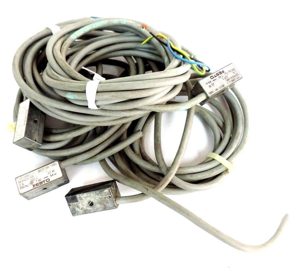 Used LOT OF 4 FESTO SMEO-1 PROXIMITY SWITCHES 2A, BEST NR. 11880, SMEO1, 40W, 220V
