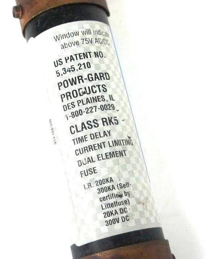Used LITTELFUSE FLSR-110-ID TIME DELAY CLASS RK5 DUAL ELEMENT FUSE FLSR110ID