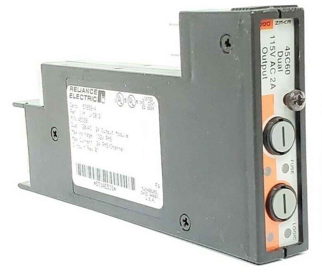 Used RELIANCE ELECTRIC 57659-A PROGRAMMABLE CONTROLLER OUTPUT MODULE 45C60