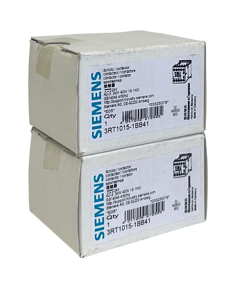 Used 2 SIEMENS 3RT1015-1BB41 / 3RT10151BB41 SIRIUS POWER CONTACTORS 24VDC 3POLE NSMP