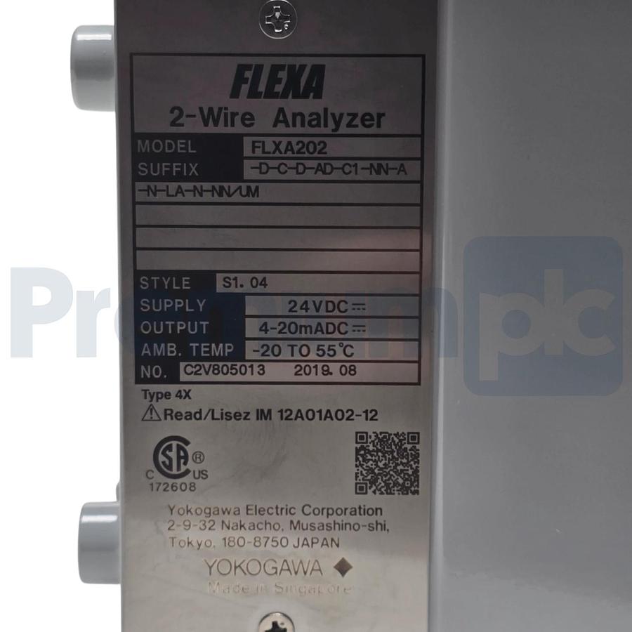 YOKOGAWA FLXA202 FLEXA 2-WIRE ANALYZER FLXA202-D-C-D-AD-C1-NN-A-N-LA-N-NN/UM NEW