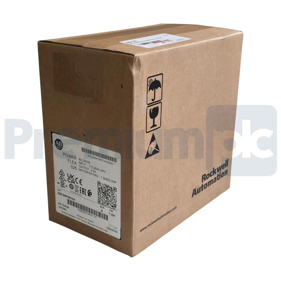 Sealed Surplus Allen Bradley 25B-B8P0N104 /A PowerFlex 525 AC Drive 3P 230V 2HP 884951885714