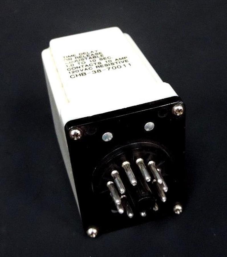 Used AMF POTTER & BRUMFIELD CHB-38-70011 TIME DELAY RELAY, 120VAC, 1.0 TO 10 SEC.