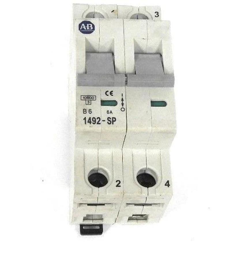 Used ALLEN BRADLEY 1492-SP2B060 MINIATURE CIRCUIT BREAKER SER. C