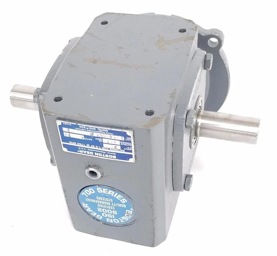 Used BOSTON GEAR F71815SB5H GEAR REDUCER 0.91 INPUT HP, 422 LB. INCH OUTPUT TORQUE