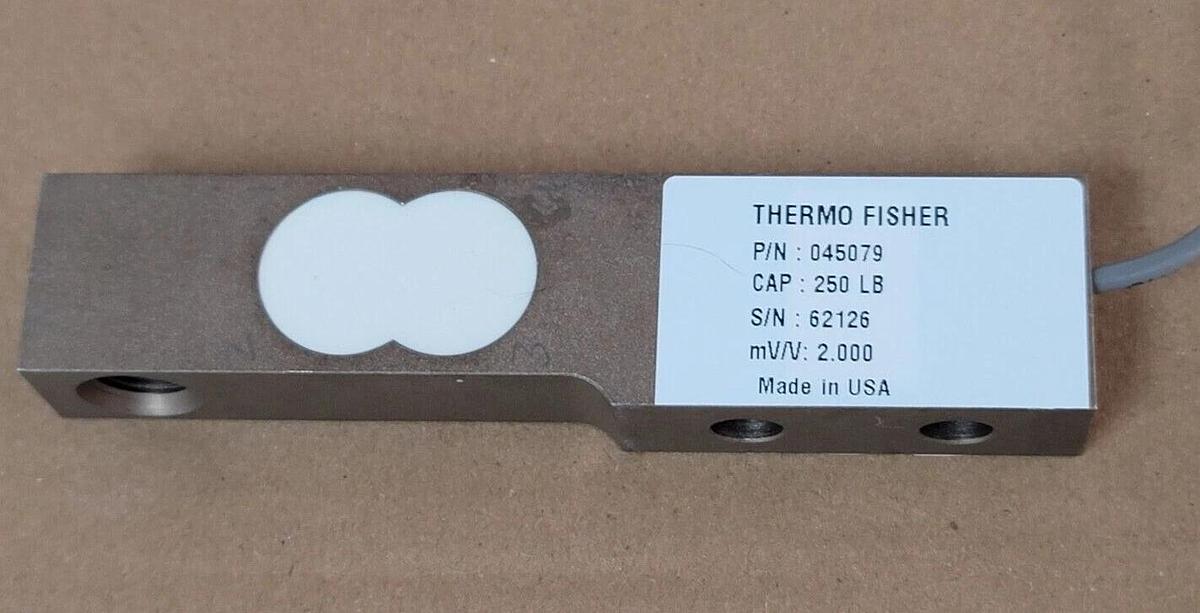 Used NIB THERMO FISHER P/N: 045079 LOAD CELL CAP: 250 LB MV/V: 2.000