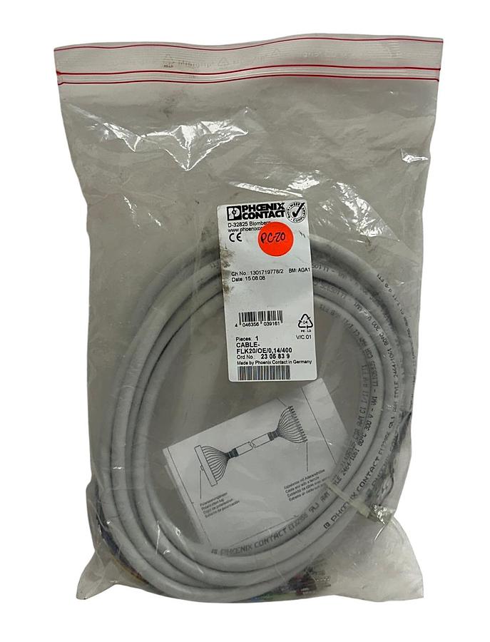 Used PHOENIX CONTACT CABLE-FLK20/OE/0,14/400 / 2305839 CABLE 20-POS 4M OEM NSMP