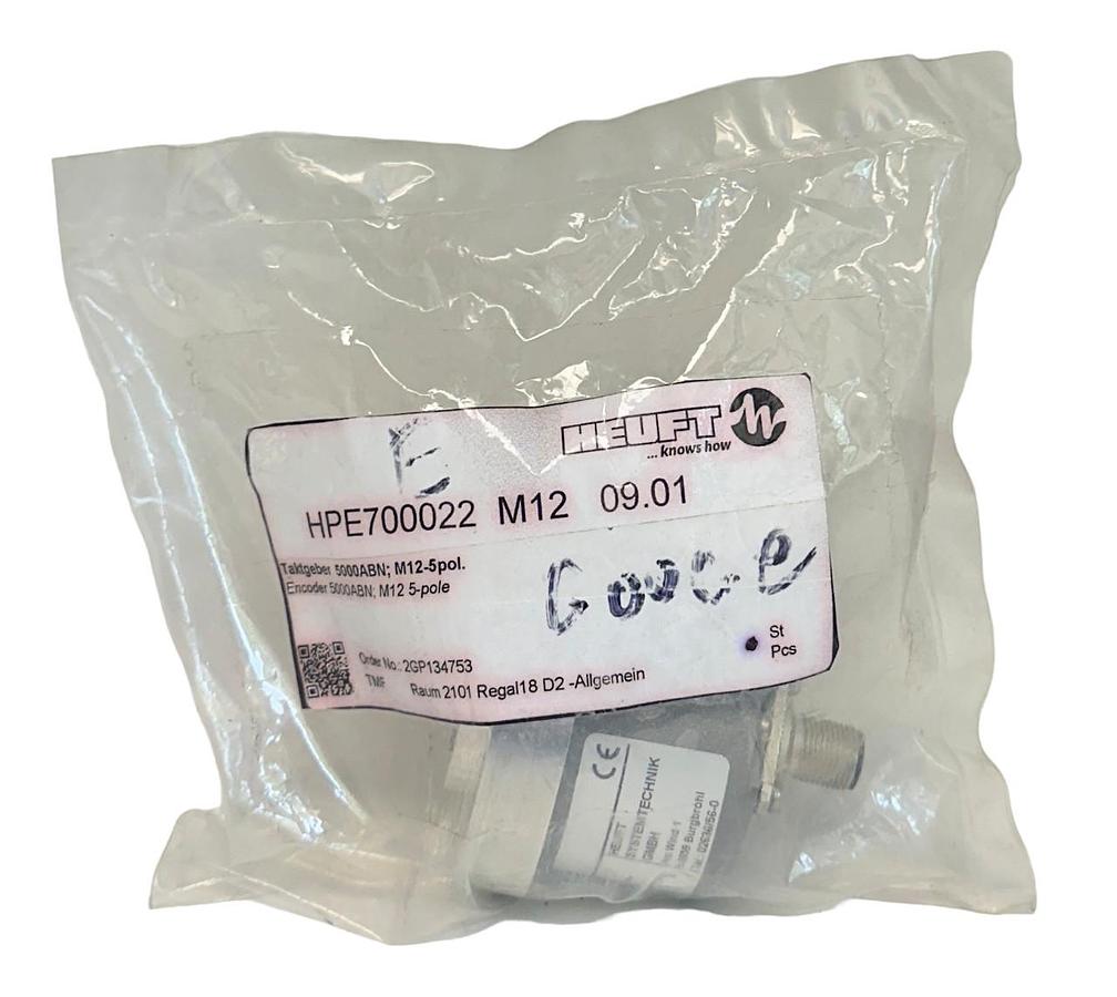 Used NEW HEUFT HPE700022 M12 09.01 EBI INCREMENTAL ENCODER 10-30VDC 5000PPR 70mA NSFS