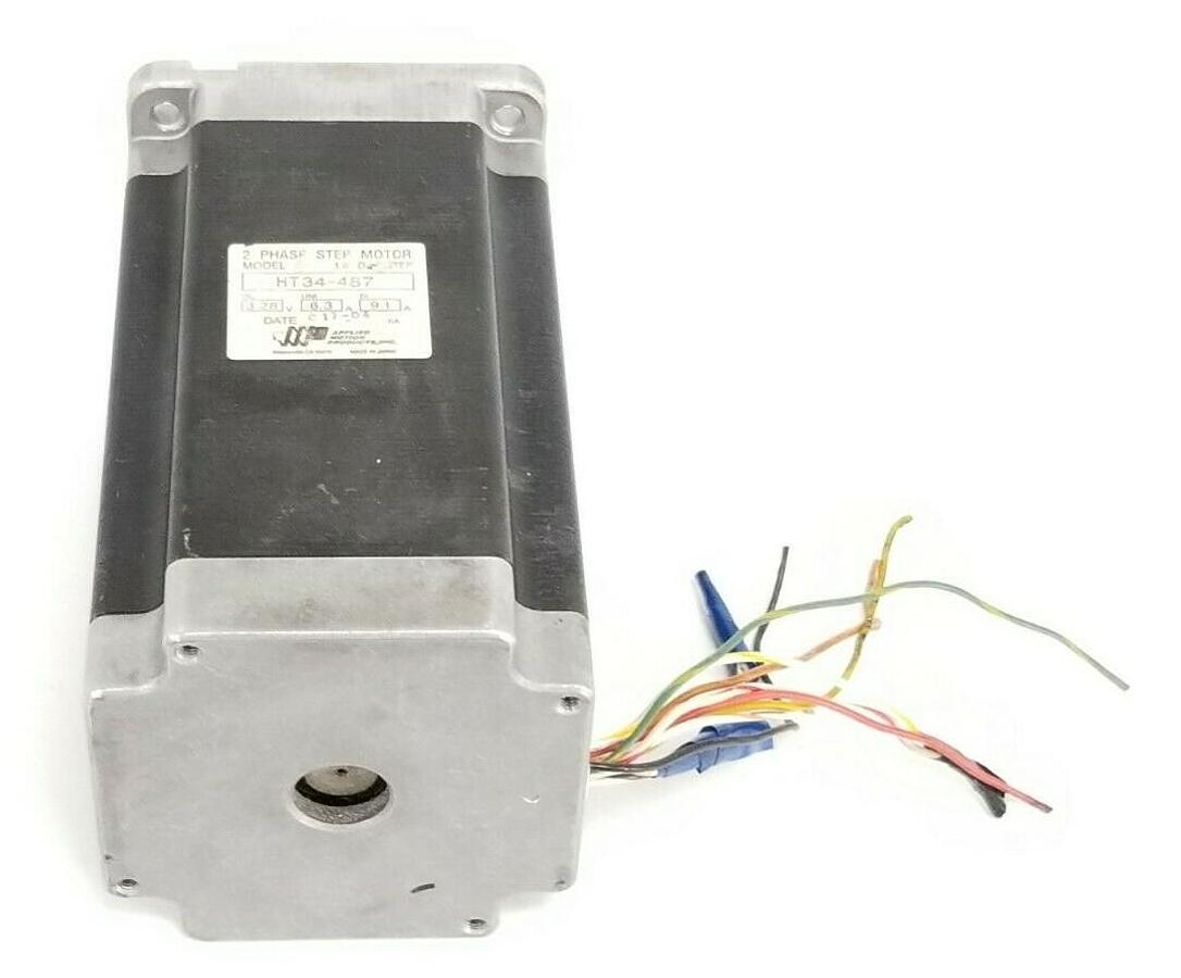 Used APPLIED MOTION PRODUCTS HT34-487 STEP MOTOR 2PH. 1.8 DEG. STEP 3.28VDC 6.3-9.1A