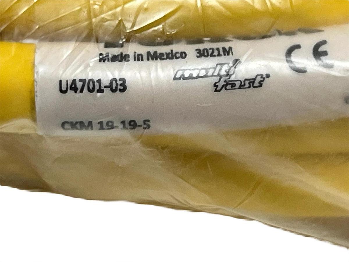 Used Turck CKM 19-19-5 (U4701-03) 19-Pole M23 Female 5-Meter Cordset - NSFS