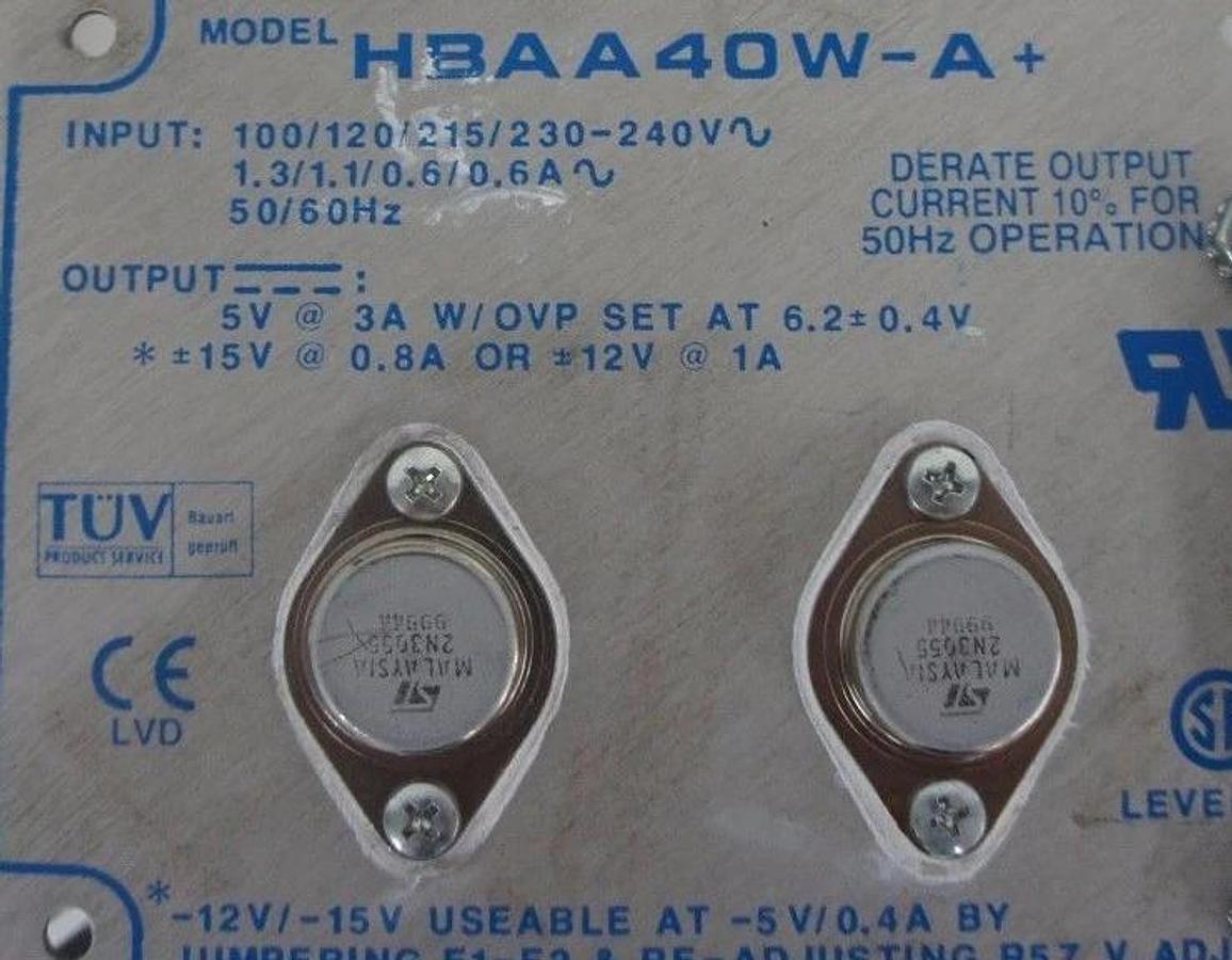 Used CONDOR HBAA40W-A+ DC POWER SUPPLY HBAA40WA+