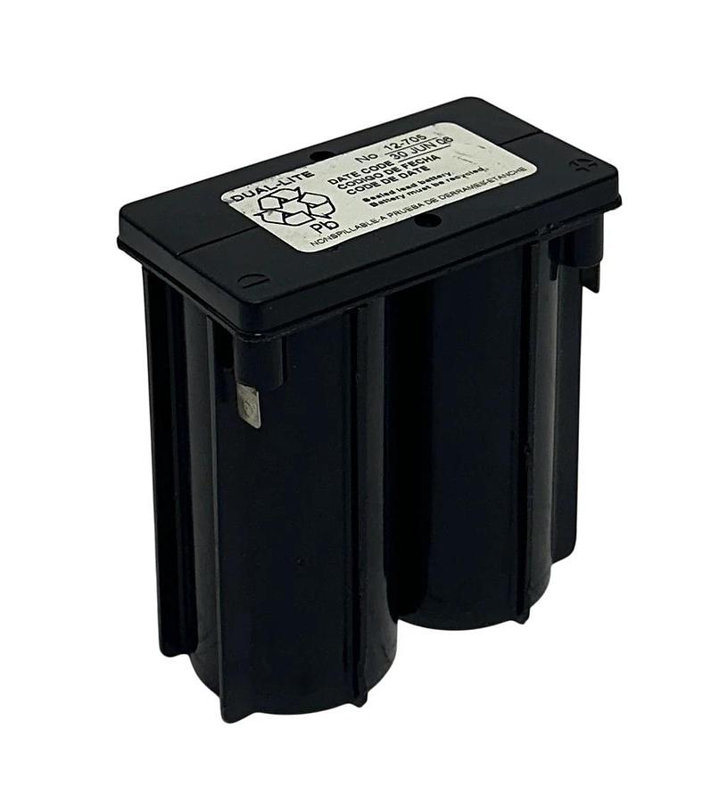 Used DUAL-LITE 12-705 / 12705 SEALED BATTERY 4V AGM 8 AMP HOUR CAPACITY USNP