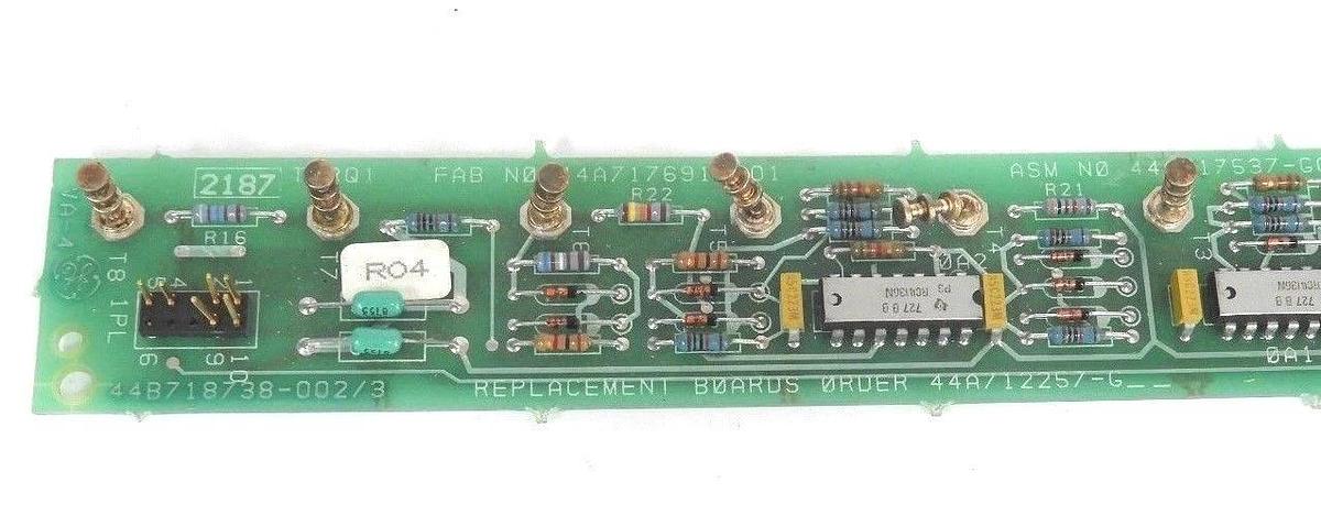 Used GENERAL ELECTRIC 44A717537-G01 PC BOARD FAB NO. 44A717691-001, 44B718738-002/3