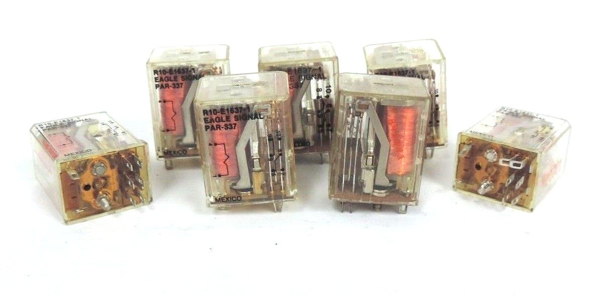 Used LOT OF 7 POTTER & BRUMFIELD R10-E1637-1 EAGLE SIGNAL MINI RELAY PAR-337