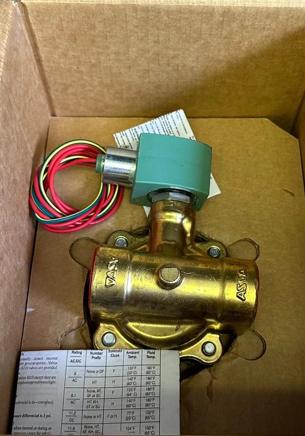 ASCO 8210G004 Red-Hat II 1" NPT Solenoid Valve 2-Way N/C 110/120VAC 20077 NSMP