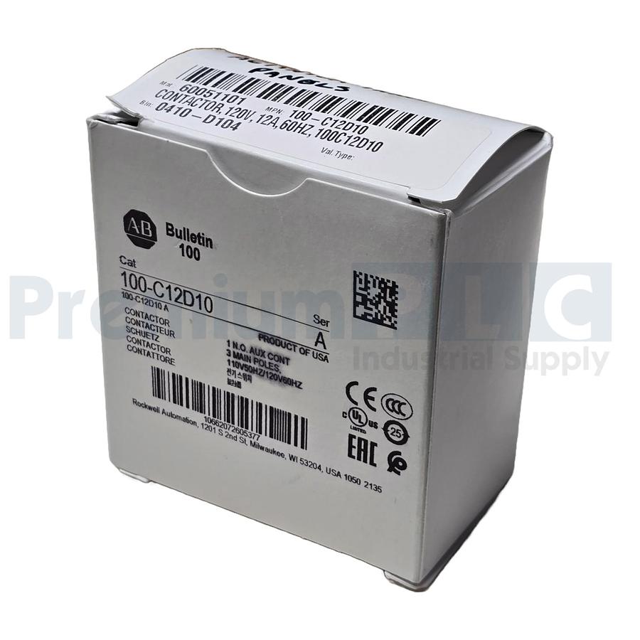 Used ALLEN BRADLEY 100-C12D10 /A IEC CONTACTOR 12A 110V50HZ/120V60HZ COIL NSMP