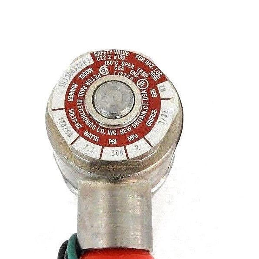 Used NEW PETER PAUL EH22K9DCCML SAFETY VALVE 120V, 60HZ, 7.3W, 300PSI, 2MPA, SER. NZ