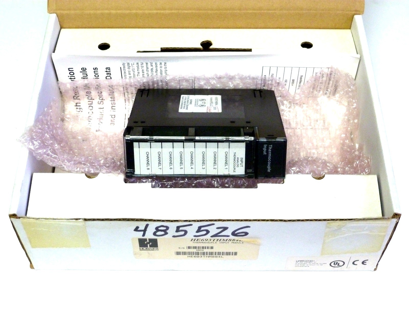 Used HORNER ELECTRIC HE693THM884L THERMOCOUPLE INPUT MODULE REPAIRED