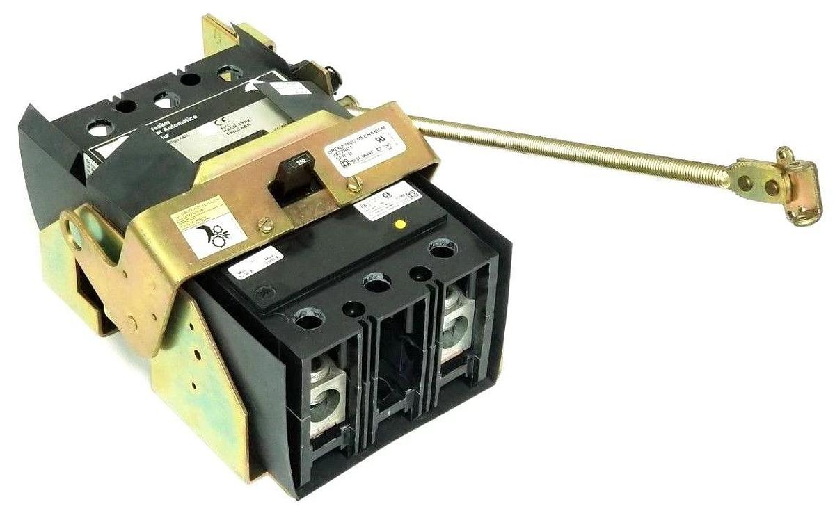 Used SQUARE D KAL26250 CIRCUIT BREAKER 600V 250A, W/ 9422RP1 OPERATING MECHANISM