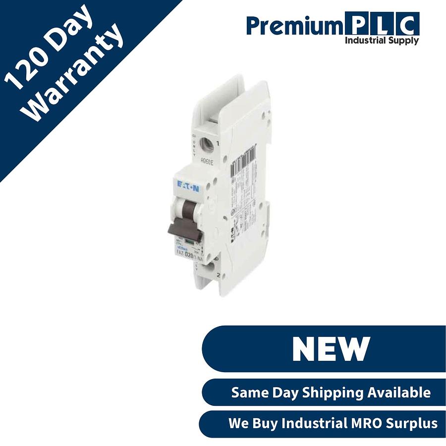 NEW GENUINE EATON FAZ-D20/1-NA-SP MINI CIRCUIT BREAKER 20A D 1P 277VAC 167177