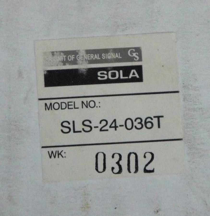 Used SOLA SLS-24-036T POWER SUPPLY IN 100-240VAC SLS24036T (IN BOX)
