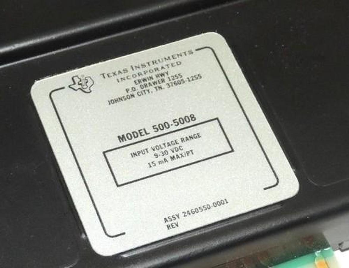 Used TEXAS INSTRUMENTS 500-5008 MODULE INPUT 24VDC 5005008